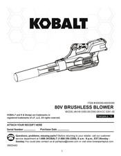 Kobalt 956099 Mode D'emploi