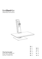 Humanscale QuickStand Eco Instructions D'assemblage