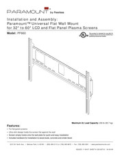 PEERLESS PARAMOUNT PF660 Installation Et Assemblage