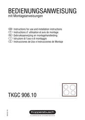 Kuppersbusch TKGC 906.10 Instructions D'utilisation Et Avis De Montage