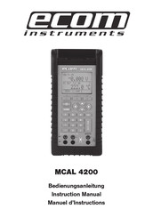 Ecom Instruments MCAL 4200 Manuel D'instructions