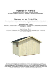 Palmako Element house EL16-3524 Notice De Montage