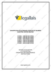 LEGALLAIS 514550 Notice D'utilisation Et D'entretien
