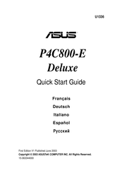 Asus P4C800-E Deluxe Guide De Démarrage Rapide