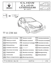 Renault 77 11 238 161 Instructions De Montage