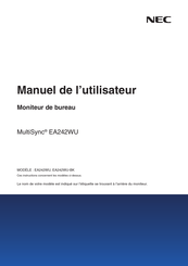NEC MultiSync EA242WU Manuel De L'utilisateur