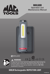 MAC TOOLS MHL600 Manuel D'utilisation Et D'entretien