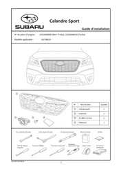 Subaru OUTBACK Guide D'installation