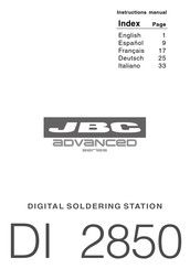 jbc ADVANCED DI 2850 Manuel D'instructions