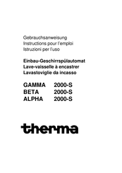 THERMA BETA 2000-S Instructions Pour L'emploi