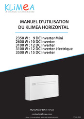 KLiMEA 9 HP MINI DC Inverter Manuel D'utilisation