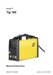 ESAB Buddy Tig 160 Manuel D'instructions