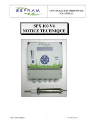SEFRAM SPX 100 V4 Notice Technique