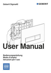 Geberit Sigma40 Mode D'emploi