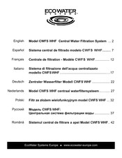 EcoWater Systems CWFS WHF Guide D'utilisation