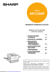 Sharp AR-C260P Manuel D'utilisation