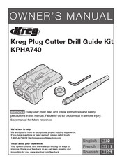 Kreg KPHA740 Guide D'utilisateur