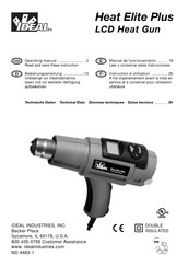 IDEAL Heat Elite Plus LCD Heat Gun Instructions D'utilisation