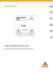 Behringer TUBE ULTRAGAIN MIC300 Mode D'emploi