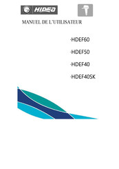 Hidea HDEF60 Manuel De L'utilisateur