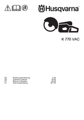 Husqvarna K 770 VAC Manuel D'utilisation