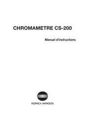 Konica Minolta CHROMAMETRE CS-200 Manuel D'instructions