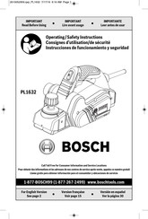 Bosch PL1632 Consignes D'utilisation/De Sécurité