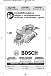 Bosch PL1682 Consignes De Fonctionnement/Sécurité