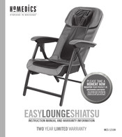 HoMedics EASYLOUNGESHIATSU MCS-1210H Mode D'emploi Et Informations Sur La Garantie