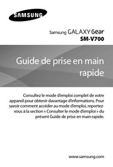 Samsung GALAXY Gear SM-V700 Guide De Prise En Main Rapide