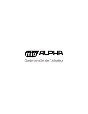 Mio ALPHA Guide De L'utilisateur