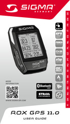 Sigma ROX GPS 11.0 Mode D'emploi