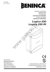 Beninca Logica 230 RI Livret D'instructions