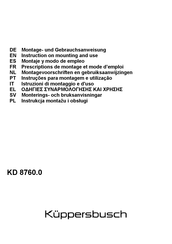 kupper KD 8760.0 Prescriptions De Montage Et Mode D'emploi