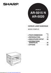 Sharp AR-5015 N Mode D'emploi