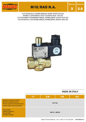 Madas M16/RAO N.A Serie Manuel Technique