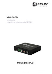 Ecler VEO-DACS4 Mode D'emploi
