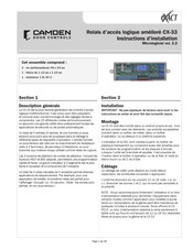 CAMDEN CX-33 Instructions D'installation