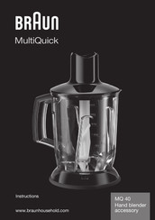 Braun MultiQuick MQ 40 Manuel D'instructions