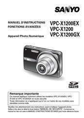 Sanyo VPC-X1200GX Manuel D'instructions