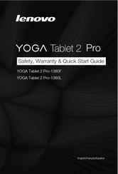 Lenovo YOGA Tablet 2 Pro-1380L Guide De Démarrage Rapide