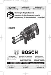 Bosch 11250VSRD Consignes De Fonctionnement/Sécurité
