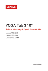 Lenovo YOGA Tab 3 10 Guide De Démarrage Rapide