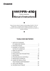 Hakko FR-410 Manuel D'instructions