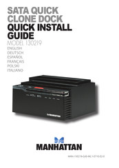 Manhattan Quick Clone SATA 130219 Guide D'installation Rapide