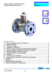 Rohr sart BTX21 Instructions D'installation