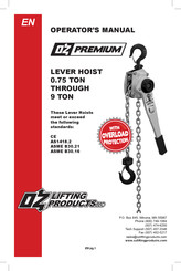 OZ Lifting Products ASME B30.21 Manuel De L'opérateur