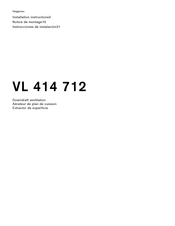 Gaggenau VL 414 712 Notice De Montage