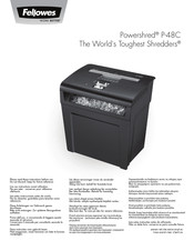 Fellowes POWERSHRED P-48C Mode D'emploi