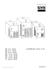 GYS CUTTER 25K Mode D'emploi
